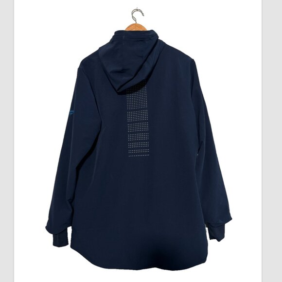 Fanatics Edmonton Oilers Hooded Jacket Blue Reflective Authentic Pro Hockey M - Picture 2 of 7